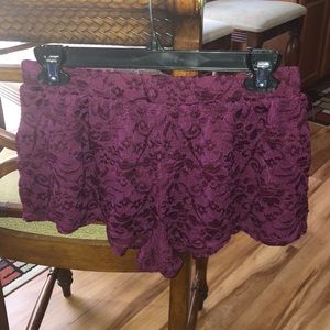 Never been won Burgundy shorts